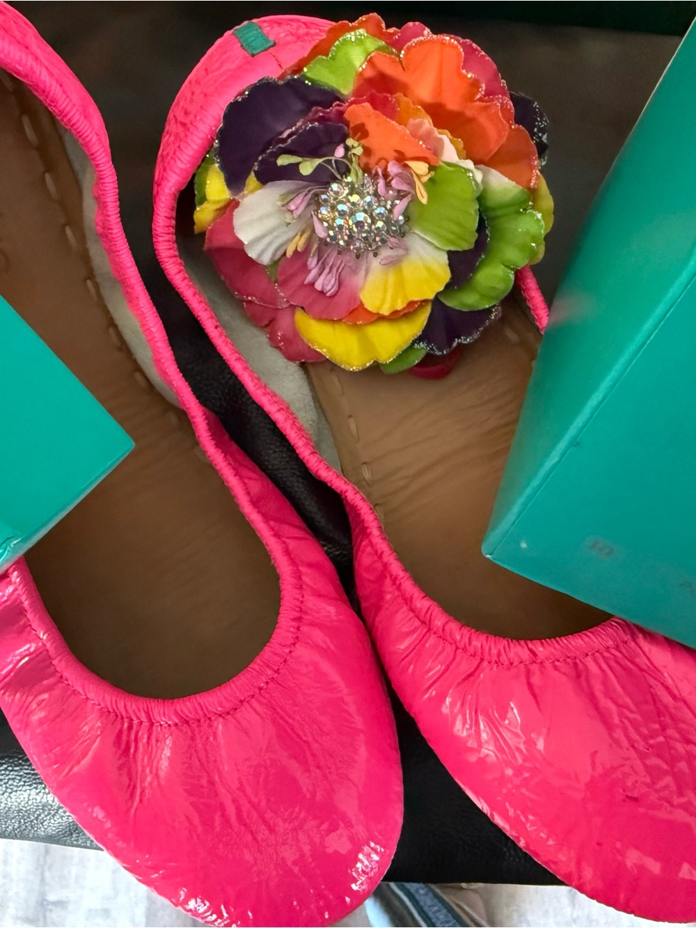 Tieks DISCONTINUED Women's Patent POP pink foldable flats